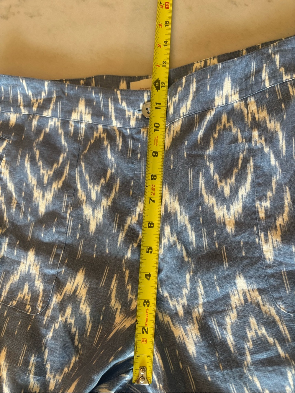 Chicos Wide Leg 100% linen Boho flowy lightweight Ikat pant size 2 (XL/XXL) - Picture 5 of 8